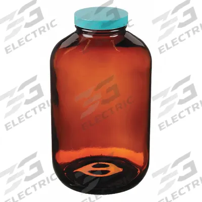 APPROVED VENDOR Wide Mouth Bottle: 2.5 L, 70-400, Amber, Visible Particulate - Amber Wide Mouth Glass Lab Bottles