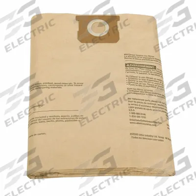 DAYTON Vacuum Bag: Dayton, Dry, Paper, 1-Ply, Std - Shop Vacuum Bags