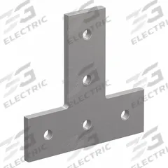 T Flat Plate: T Flat Plate, 15 Series, 1/4 in x 4 1/2 in x 4 1/2 in, For 21/64 in Slot Wd, 5 Holes (MPN 4480). Key specifications — Material: Aluminum; Brand: 80/20; Finish: Anodized.