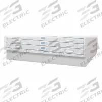 SAFCO PRODUCTS Flat File Cabinet Base: White, 1 1/2 in Overall Ht, 26 3/4 in Overall Dp, Closed Base (MPN 4995WHR). Key specifications — attr988652: SAFCO PRODUCTS; attr988656: White.