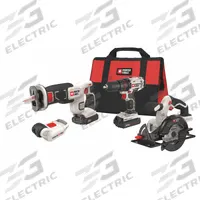 PORTER CABLE Cordless Tool Combination Kit: 4 Tools, Circular Saw/Drill/Reciprocating Saw/Work Light (MPN PCCK616L4). Key specifications — attr1176460: Reciprocating Saw.