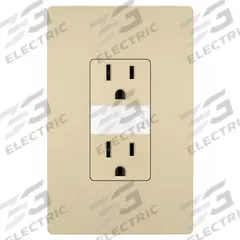 LEGRAND NIGHTLIGHT SWITCH: Duplex, 5-15, Ivory, 125V AC, 15 A, 2 Pole / 3 Wire (MPN NTL885TRICC6)