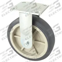 APPROVED VENDOR Plate Caster: Rigid, No Brake, Rubber, 6 in Wheel Dia, 2 in Wheel Wd, Roller, Rigid (MPN 1ULJ7). Key specifications — Wheel Bearing Type: Roller; Wheel/Tread Color: Gray; Brand: APPROVED VENDOR; Caster Type: Rigid.