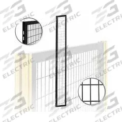 Welded-Wire Partition Components: Security Cage Panel, 7 ft H, 2 1/2 in H x 1 1/4 in W, Black (MPN 245882). Key specifications — Brand: 80/20; Product Type: Security Cage Panel; Compatible Series: 80/20 Series 10 T-Slots; Manufacturer Part Number: 245882.