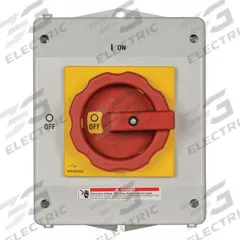 SIEMENS Safety Switch: Non-Fusible, 63 A, Three Phase, Non-Metallic (MPN 3LD25650TB530US2). Key specifications — Environment: Indoor/Outdoor; Phase: Three; Handle Color: Black; Housing Material: Plastic; Standards: CSA Certified; Brand: SIEMENS; For Environment: Indoor Rated.