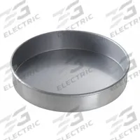 CHICAGO METALLIC Round Cake Pan: Round Cake Pan Pan, Aluminized Steel, Glazed, 8 in Overall Dia (MPN 48055). Key specifications — Bead Closure: Closed Bead; Coating: Glazed; Pan Style: Round Cake Pan; Perforation: Solid; Brand: CHICAGO METALLIC; Color: Silver; Material: Aluminized Steel; NSF Certified: No.