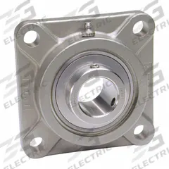 IPTCI BEARINGS Flange Mount Bearings: Radial Ball, 2 in Bore, SS, Set Screws, 5 5/8 in Lg (MPN SUCSF210-32). Key specifications — Brand: IPTCI BEARINGS; Lubricant Material: Mobil FM222; Mounting Bolt Size: 9/16 in; System of Measurement: Inch.