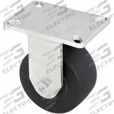 APPROVED VENDOR Plate Caster: Rigid, No Brake, Nylon, 6 in Wheel Dia, 3 in Wheel Wd, Slot - Heavy-Duty Plate Casters