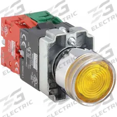 DAYTON Illuminated Push Button: Illuminated, Extended Profile, Metallic, 22 mm, 1NO/1NC (MPN 30G203). Key specifications — Brand: DAYTON; Action: Momentary; Series: Dayton; Terminal Connection: Pressure Plate; Push Button Material Type: Metallic.