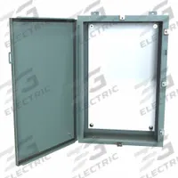 HAMMOND Electrical Enclosure: Steel, 30 in x 20 in x 8 in, NEMA 12/13/3R/4, w/Panel, Solid Cover (MPN 1418N4F8). Key specifications — Closure Method: Clamps; Brand: HAMMOND; Knockouts: Not Included.