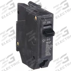 GE Miniature Circuit Breaker: THQL, 30 A, 120/240V AC, Single Phase, 10kA at 120/240V AC, Std (MPN THQL1130). Key specifications — Amps: 30 A; AC Voltage Rating: 120/240V AC; Phase: Single; Max. AIR Rating: 10kA at 120/240V AC; For Use With: Power Mark Gold Load Centers and AQ Lighting Panels.