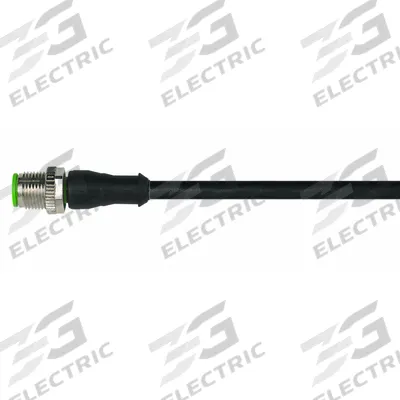 MURRELEKTRONIK Cordset: M12 Male Straight X Bare Wire, 5 Pins, Black, PUR, 1 m Cable Lg - Single-Ended Cordsets with PUR Jacket for Twisting Applications