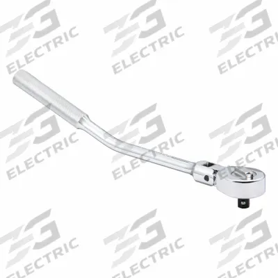 SK PROFESSIONAL TOOLS Hand Ratchet: Round, Reversible, 10 3/4 in Overall Lg, Chrome - Offset Flex-Head Ratchets