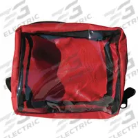 COAXSHER Organization Pouch: Red, 6 in Overall Lg, 2 1/2 in Overall Wd, 5 in Overall Ht (MPN AS408-R). Key specifications — Color: Red.