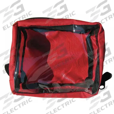 COAXSHER Organization Pouch: Red, 6 in Overall Lg, 2 1/2 in Overall Wd - Pack Organization Pouches