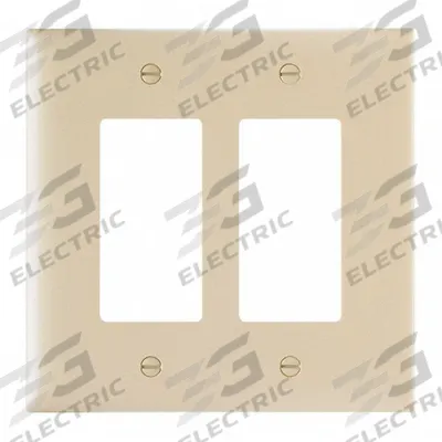 LEGRAND Wall Plate: Decorator-Rocker, 2 Gang, Brown - General Purpose Wall Plates