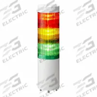 PATLITE Tower Light Assembly: 3 Tier, No Sounder Tier, IP65, Amber/Green/Red, Direct Wire, Steady (MPN LR6-302WJNW-RYG). Key specifications — Manufacturer Part Number: LR6-302WJNW-RYG; Brand: PATLITE; Operating Voltage: 24V DC; Light Tier Color: Red.
