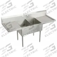 ELKAY Scullery Sink: 2 Bowls, 44 in Overall Ht, 96 in Overall Lg, 27 1/2 in Overall Wd, Widespread (MPN WNSF8248LR2). Key specifications — Brand: ELKAY.