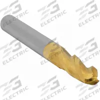 APPROVED VENDOR Ball End Mill: Carbide, TiN Coated, 3 Flute, 3/16" Mill Dia, 5/8" LOC, 2" OAL (MPN 222-001111)
