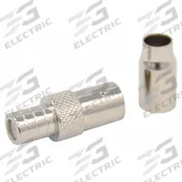 DOLPHIN COMPONENTS CORP Coaxial Connector: Female, Connector, Silver, Crimp-On (2 Piece), BNC, 10 PK (MPN DC-79-5). Key specifications — attr930438: Connector; attr930422: DOLPHIN COMPONENTS CORP; attr930423: Silver; attr930429: Nickel-Plated; attr930430: Female.
