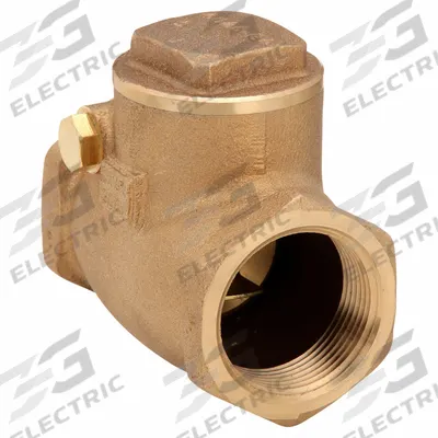 MILWAUKEE VALVE Swing Check Valve: Swing, Inline Valve Body, 1 1/4 in Pipe Size, FNPT x FNPT - Bronze Inline Swing Check Valves