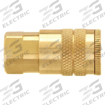 PARKER Quick Connect Hose Coupling: 1/4 in Body Size, 1/8 in Hose Fitting Size - Industrial Interchange Brass Quick-Connect Air Coupling Bodies