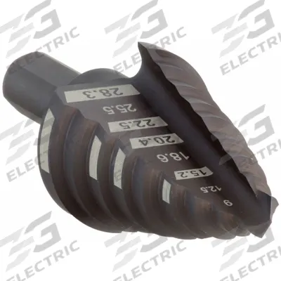 MILWAUKEE Step Drill Bit: 7 mm to 28 mm, Black Oxide HSS - High-Speed Steel Step Drill Bits