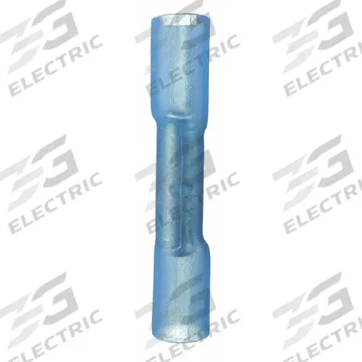 PANDUIT Butt Splice Connector: Blue, Heat Shrink, For Wire Size 16 AWG – 14 AWG - Insulated Butt Splice Connectors with Heat Shrink