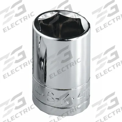 SK PROFESSIONAL TOOLS Socket: Metric, 1/4 in Drive Size, 6 mm Socket Size, 6-Point, Std - 1/4" Drive Hand Sockets