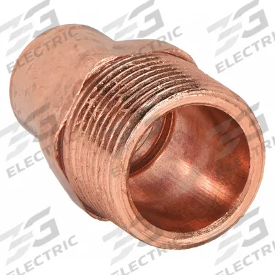 NIBCO Sweat Fitting Adapter: 3/4 in CTS x 1 in Pipe, Cup x MNPT, Wrot Copper (MPN C604-3/4x1) - Wrot Copper Tube Fittings