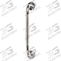HEALTHSMART Wall Grab Bar: Straight, 16 in Lg, 1 in Dia, Steel, Chrome-Plated, 250 lb Wt Capacity (MPN 521-1570-0616HS). Key specifications — Finish: Chrome-Plated; Brand: HEALTHSMART.