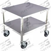 APPROVED VENDOR Utility Cart: 500 lb, 24 in L x 20 in W Shelf, 2 Shelves, Silver, No Handle (MPN 60EF10). Key specifications — Caster/Wheel Configuration: (2) Swivel with Brake; Brand: APPROVED VENDOR; Caster Wheel/Tread Material: Polyurethane.