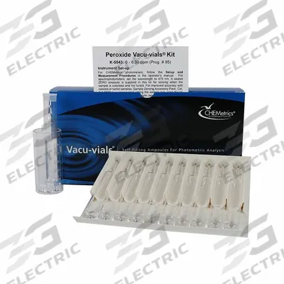 CHEMETRICS Water Quality Test Kit: Hydrogen Peroxide, 0 to 6 ppm - Water Quality Test Kits