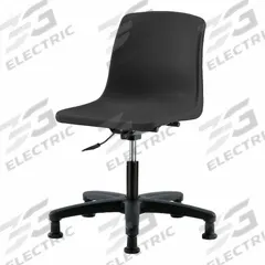 BLUE RIDGE ERGONOMICS Shell Chair: Black, Plastic Material, 17 in Back Ht, 16 in Seat Wd, Stationary (MPN SDHCH-RG-RG-BLK). Key specifications — attr982877: Black; attr982865: Black; attr982870: BLUE RIDGE ERGONOMICS; attr982901: Black.
