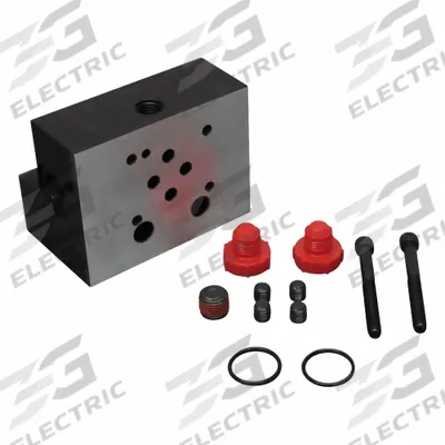STONE Valve Manifold: For 1 Circuits, 9/16 in SAE, 9/16 in SAE, 2 41/50 in Overall Lg - Hydraulic Power Unit Valve Manifolds