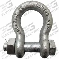 APPROVED VENDOR Anchor Shackle: Anchor Shackle, 6,500 lb Working Load Limit, Carbon Steel, Silver (MPN 55AY28). Key specifications — Body Color: Silver; Brand: APPROVED VENDOR.