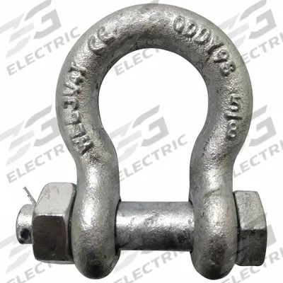 APPROVED VENDOR Anchor Shackle: Anchor Shackle, 6,500 lb Working Load Limit, Carbon Steel - Anchor Shackles for Lifting