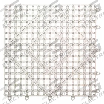 SAN JAMAR Bar Mat: 12 in Overall Lg, 12 in Overall Wd, Clear, Plastic, Interlocking - Bar Mats