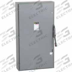 SQUARE D Safety Switch: Fusible, 600 A, Three Phase, 240V AC, Galvanized Steel, Indoor (MPN H326N). Key specifications — Brand: SQUARE D.