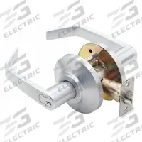 BEST Door Lockset: Classroom Lever Locksets, Chrome, ADA Compliant, Interchangeable Core (MPN 7KC37R15DS3626). Key specifications — Ligature Resistance: Not Ligature-Resistant; Brand: BEST; Lockset Function ANSI Code: F84; Visual Indicator Message: No Message; Lockset Style: 7KC Contour Angle Return Lever; ADA Compliant: Yes; Finish: Satin Chromium-Plated : Zinc.