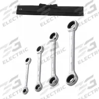 WESTWARD Box End Wrench Set: Alloy Steel, Chrome, 4 Tools, 5/16 in to 3/4 in Range of Head Sizes (MPN 54DG34). Key specifications — attr324927: WESTWARD; attr309452: Canvas Pouch; attr309451: No; attr309461: Chrome; attr309460: Alloy Steel; attr309463: No; attr309449: 5/16 in to 3/4 in.