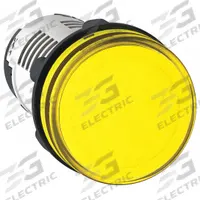 SCHNEIDER ELECTRIC Pilot Light: 22 mm Panel Mounting Hole Dia, LED, Yellow, XB7 (MPN XB7EV05MP). Key specifications — Brand: SCHNEIDER.