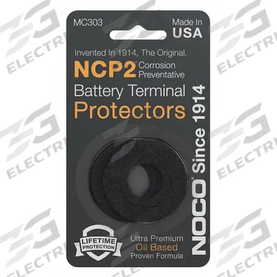 NOCO Protective Washer: Top, Battery, Gray, (2) Top/Side Post NCP2 Battery Terminal Protectors - Fleet and Vehicle Maintenance