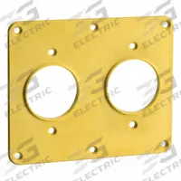 LEVITON 2-gang Two 1.56" Single Receptacle Coverplate - YELLOW: Portable Outlet Box Cover, 2 Gangs (MPN 3263-Y). Key specifications — Color: Yellow; Brand: LEVITON.
