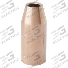 MILLER ELECTRIC Nozzle: FasTip, 1/2 in, Conical, Copper (MPN 199615). Key specifications — Insulation Type: Insulator Sold Separately; Duty Rating: Standard Duty; For Contact Tip Series: FasTip; Manufacturer Part Number: 199615; Brand: MILLER ELECTRIC.