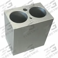 BENCHMARK SCIENTIFIC Dry Bath Block: Aluminum, 1 7/8 in Overall Wd, 2 3/4 in Overall Lg, 2 Wells (MPN BSH100-500). Key specifications — Product Type: Dry Bath Block; Material: Aluminum; Volume Capacity: 50 mL; Brand: BENCHMARK SCIENTIFIC.