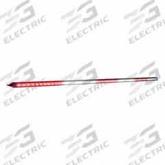 CODE 3 Running Board Light: Perimeter Flashing Warning Light, Red/White, 16.6 W Watt, Clear, LED (MPN C3RNRDC-72R-RW). Key specifications — Brand: CODE 3; Lens Color: Clear; Number of Flash Patterns: 32; Installation Type: Permanent; Operating Voltage: 12V; Light Class Rating: SAE Class 1.
