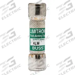 BUSSMANN Fuse: KLM Series, Midget, Fast-Acting, 500 mA, 600 V AC, 600 V DC, 13/32 in x 1 1/2 in (MPN KLM-1/2). Key specifications — attr1287209: KLM; attr211192: BUSSMANN.