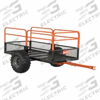 AGRI-FAB ATV/UTV Cart: 2 Wheels, 17 cu ft Cubic Foot Capacity, 1,250 lb Load Capacity, Over 80 in (MPN 45-0554). Key specifications — Container Material: Steel; Brand: AGRI-FAB.