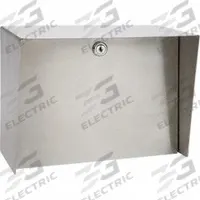 PEDESTAL PRO Outdoor Housing: 8 in Overall Ht, Silver, Cover Housing, 6 in x 10 in, Silver (MPN Lando-SS-10x8-E). Key specifications — attr193630: PEDESTAL PRO; attr982335: Cam Lock; attr982316: Silver; attr982338: Card Readers; attr982348: Polished; attr982331: Stainless Steel; attr1022512: Cover Housing.